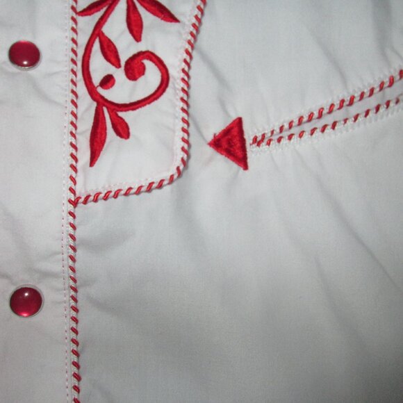 El Señor de los Cielos White Red Snap Mens Sz 2XL Cowboy Western Halloween - Picture 6 of 16